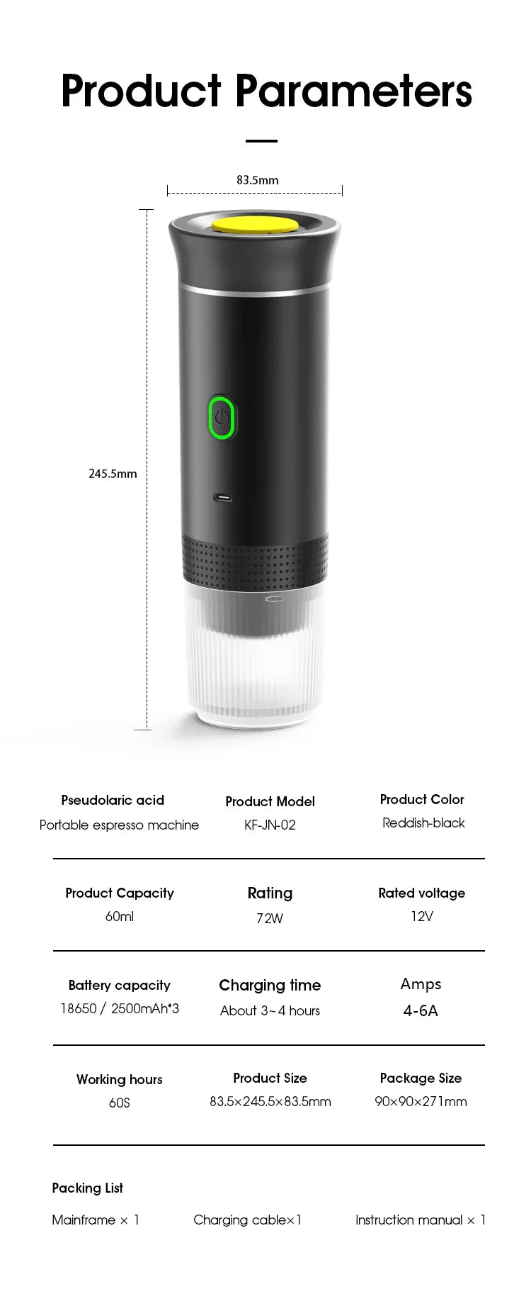 Portable Wireless Espresso Machine